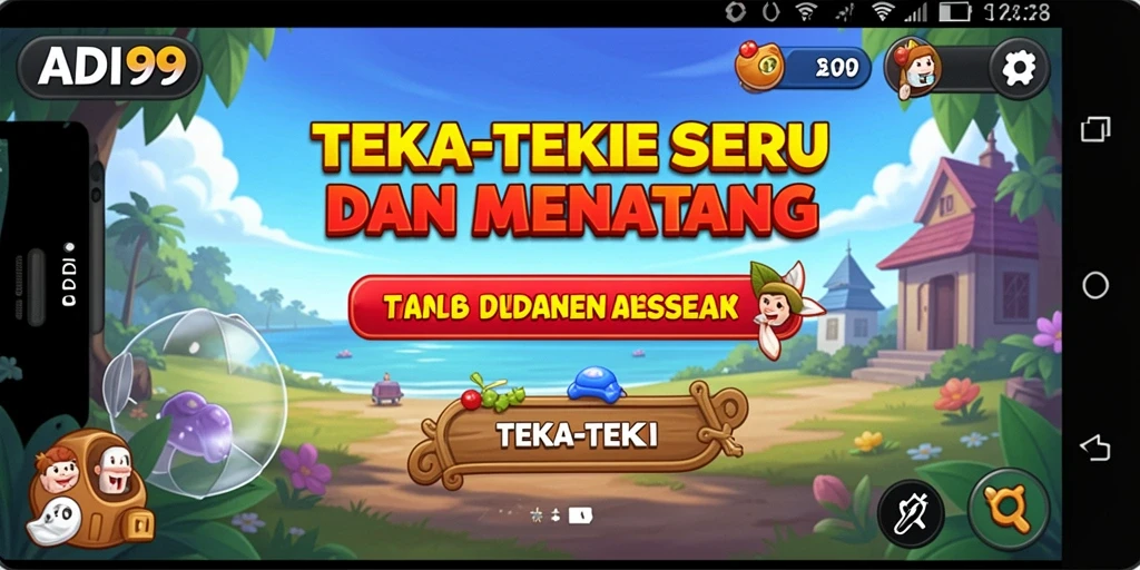 Antarmuka game ADI99 dengan berbagai teka-teki menarik.