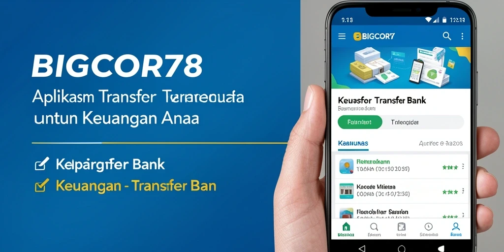 Tampilan antarmuka aplikasi BIGCOR78 yang memudahkan transfer bank.