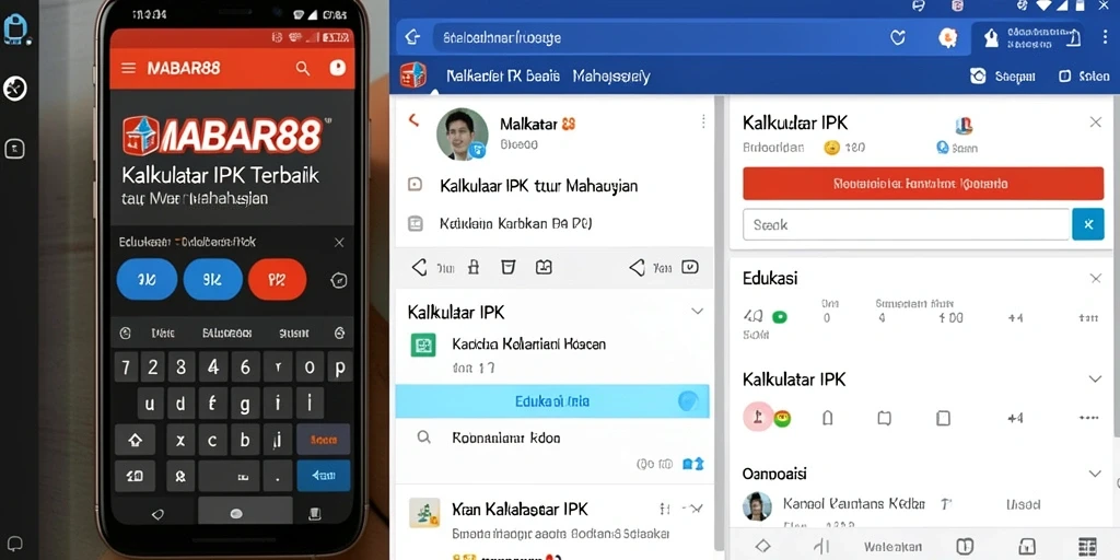 Antarmuka MABAR88 menampilkan kalkulator IPK yang sederhana dan efektif.