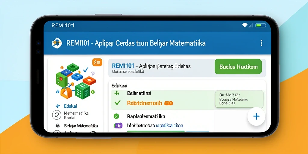 Antarmuka aplikasi belajar matematika yang interaktif dan menarik.