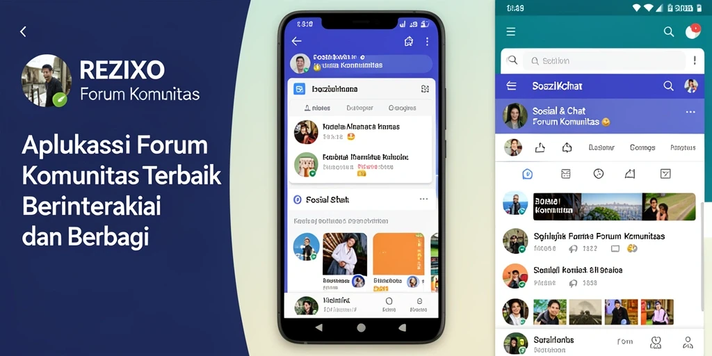 Tampilan antarmuka pengguna REZIXO yang menarik dan interaktif.