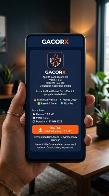 Tampilan halaman APK gacorx