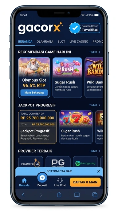 Tampilan kanal resmi gacorx